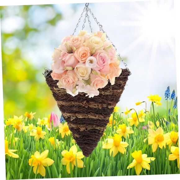 Hanging Planter Hanging Chain Basket Orchid Rattan Hanging Basket Indoor Outdoor - Picture 6 of 9